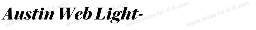 Austin Web Light字体转换
